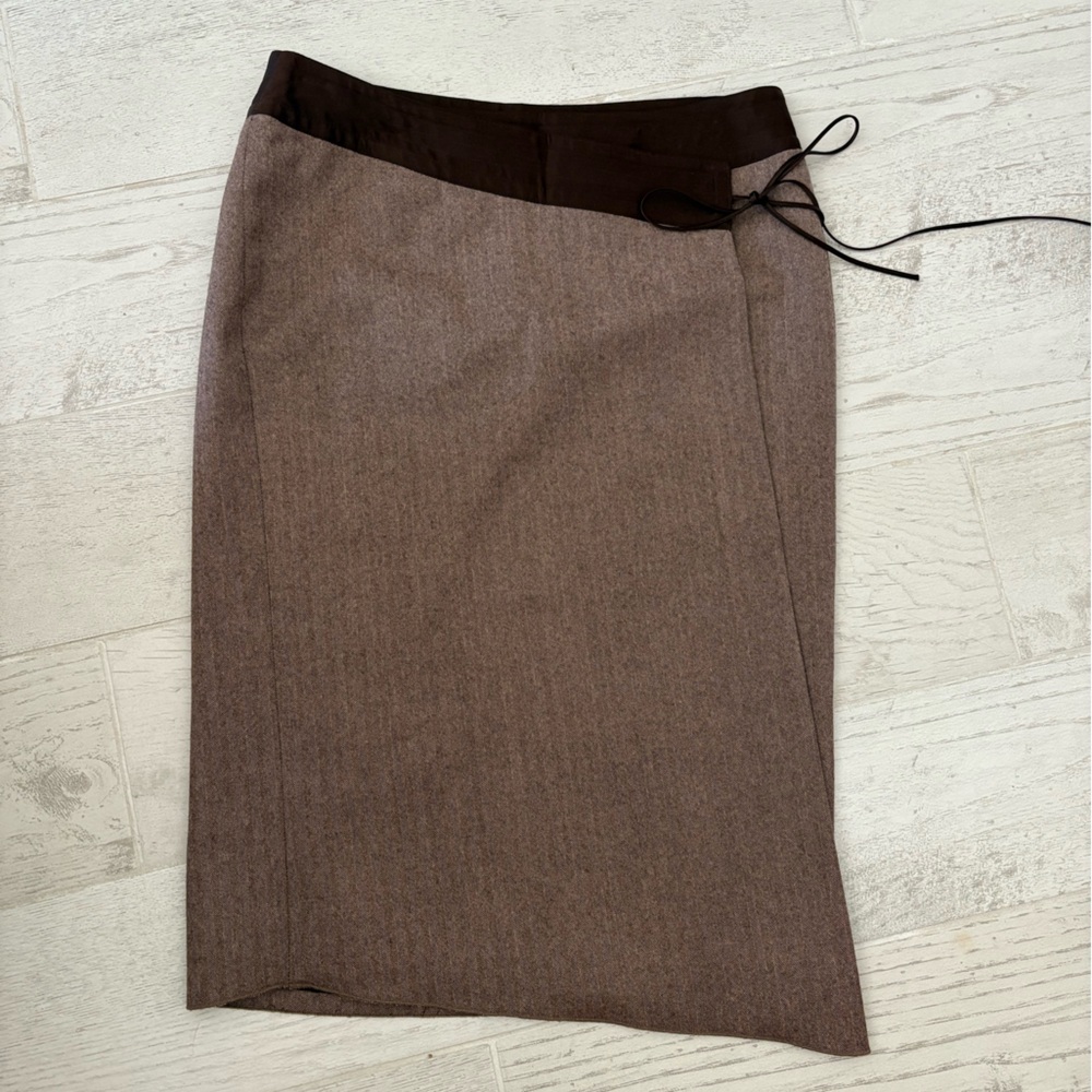 Rebecca Taylor Brown Pencil Skirt
